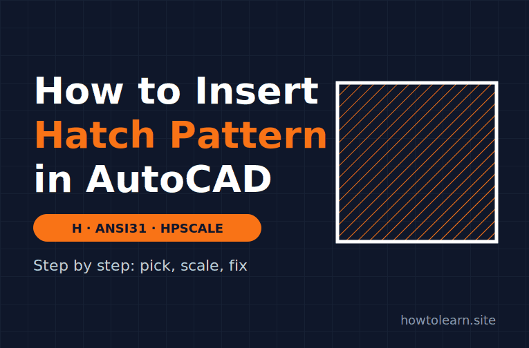 How to Insert Hatch Pattern in AutoCAD (Step by Step)